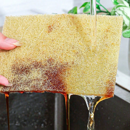 5/10/20PCS Sisal Microfiber Sponge Eco-Friendly Natural Fiber Sponges Kitchen Dishwashing Cleaning Cloth Pan Pot Scouring Pad