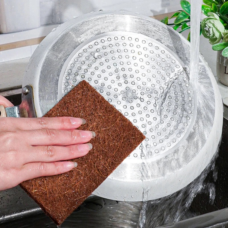 5/10/20PCS Sisal Microfiber Sponge Eco-Friendly Natural Fiber Sponges Kitchen Dishwashing Cleaning Cloth Pan Pot Scouring Pad